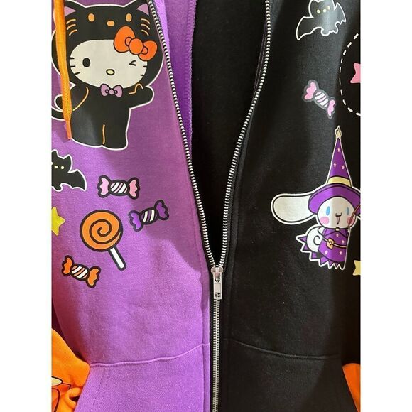 Sanrio Hello Kitty and Friends Halloween Zip Hoodie Jacket Size Medium - Picture 6 of 6
